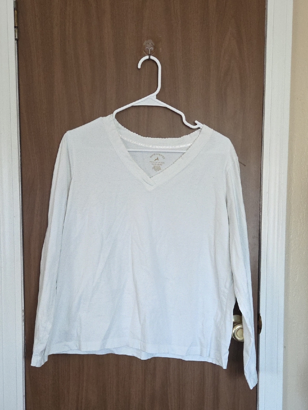 White Stag White Tee with Long Sleeves